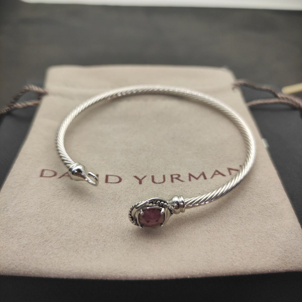 David Yurman twisted square diamond purple diamond bracelet